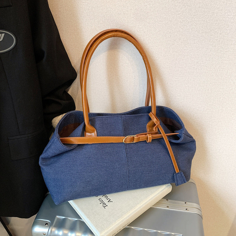 Denim Large-Capacity Tote Bag Women's Shoulder Handbag