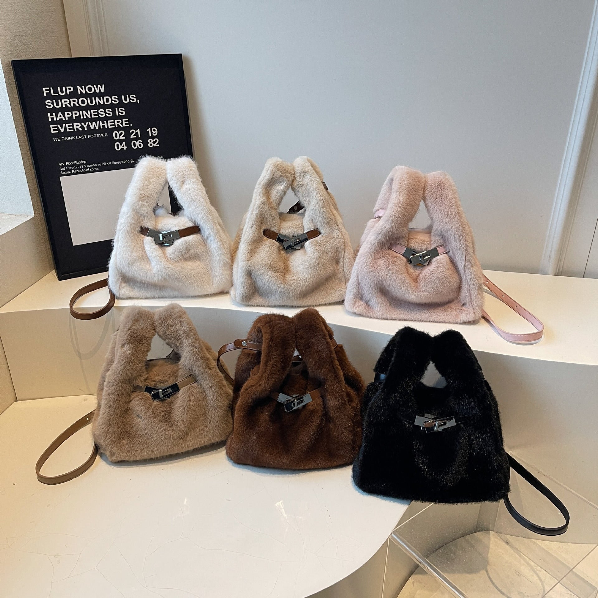 Cute Solid Color Chain Crossbody Bag for Women