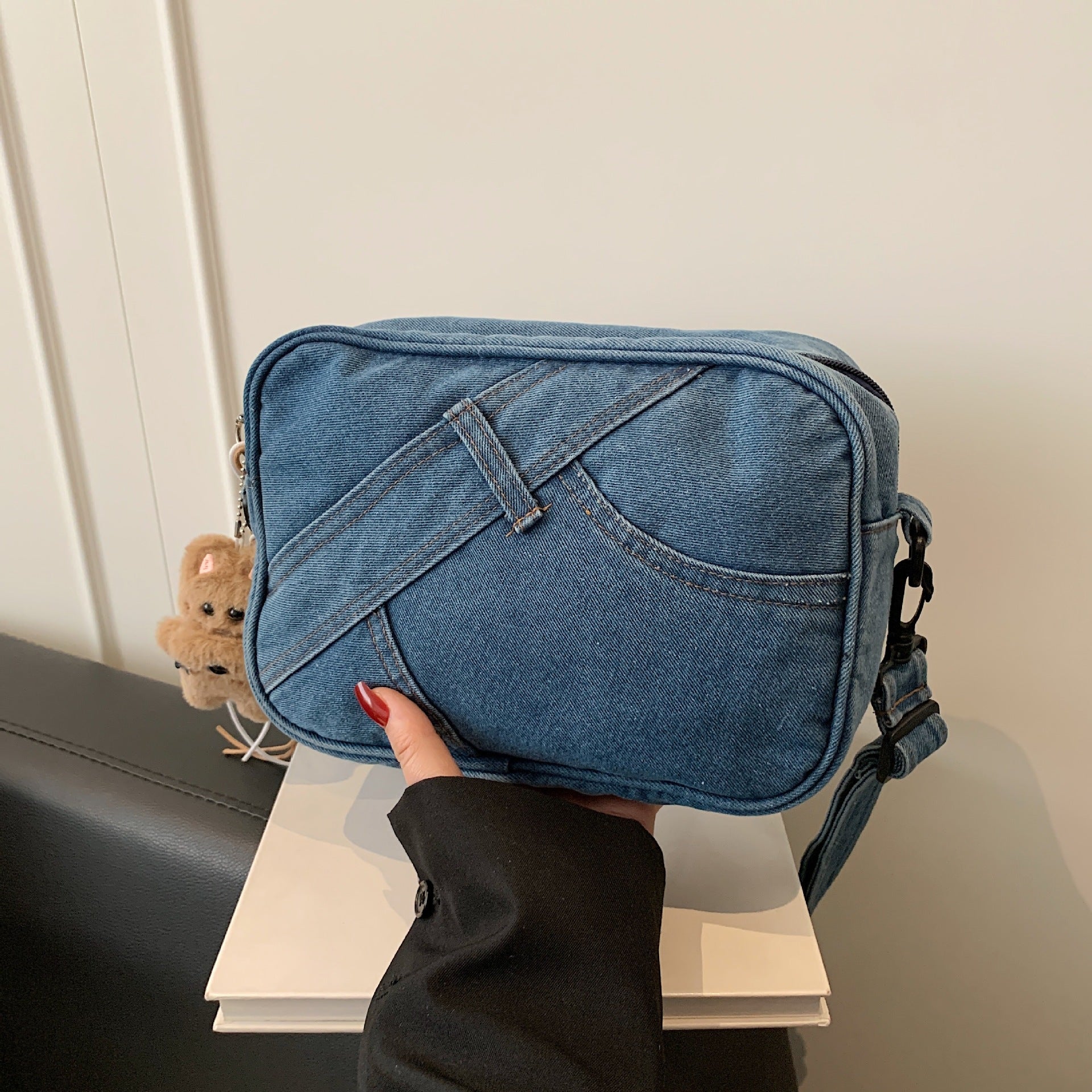 Denim Small Square Bag Versatile Shoulder Messenger Bag