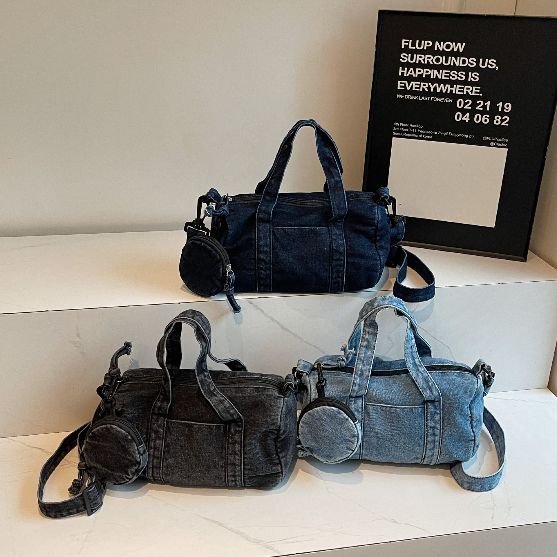 Denim Handbag Women's Shoulder Bag Casual Trendy Mother Bag