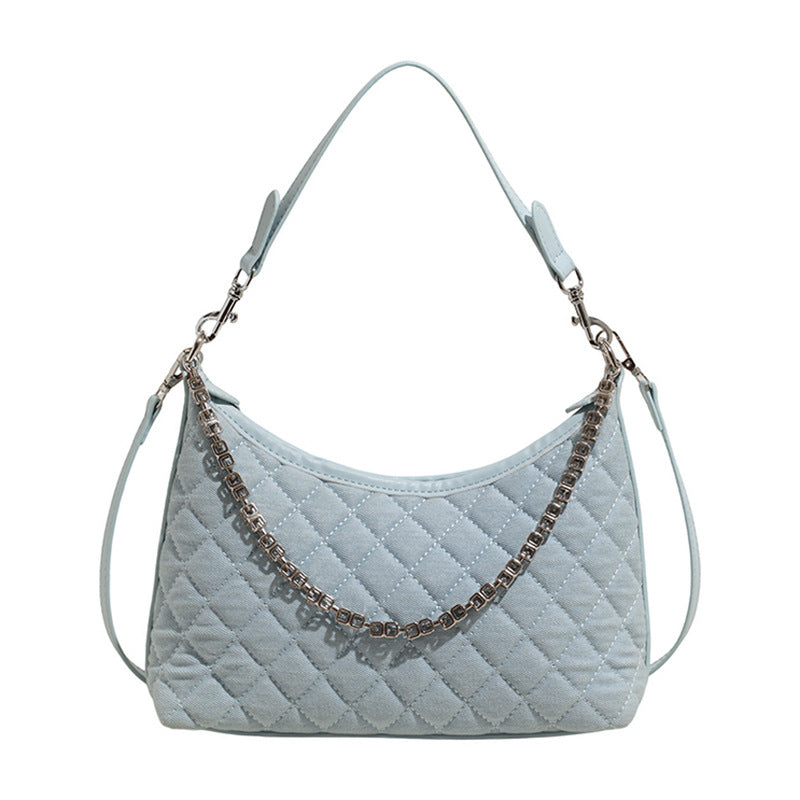 Denim Rhombus Shoulder Bag Large Capacity Crossbody Women's Bag