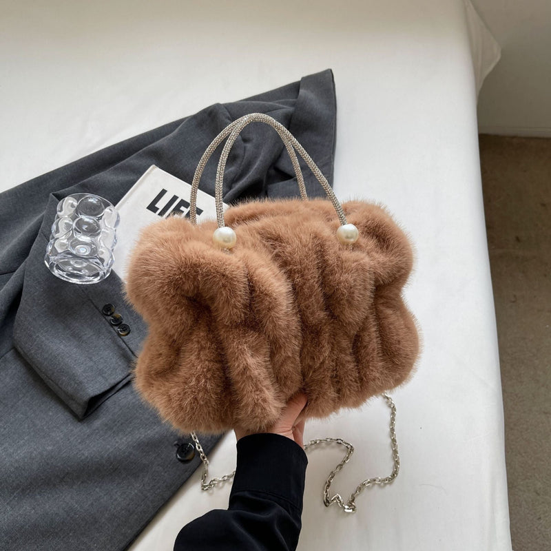 Atmosphere Fairy Pleated Cloud Fluffy Messenger Handbag