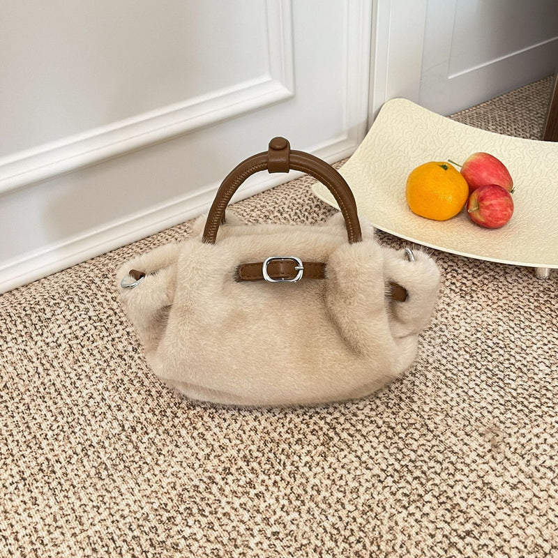 Cute Solid Color Pleated Vegetable Basket Bag for Women