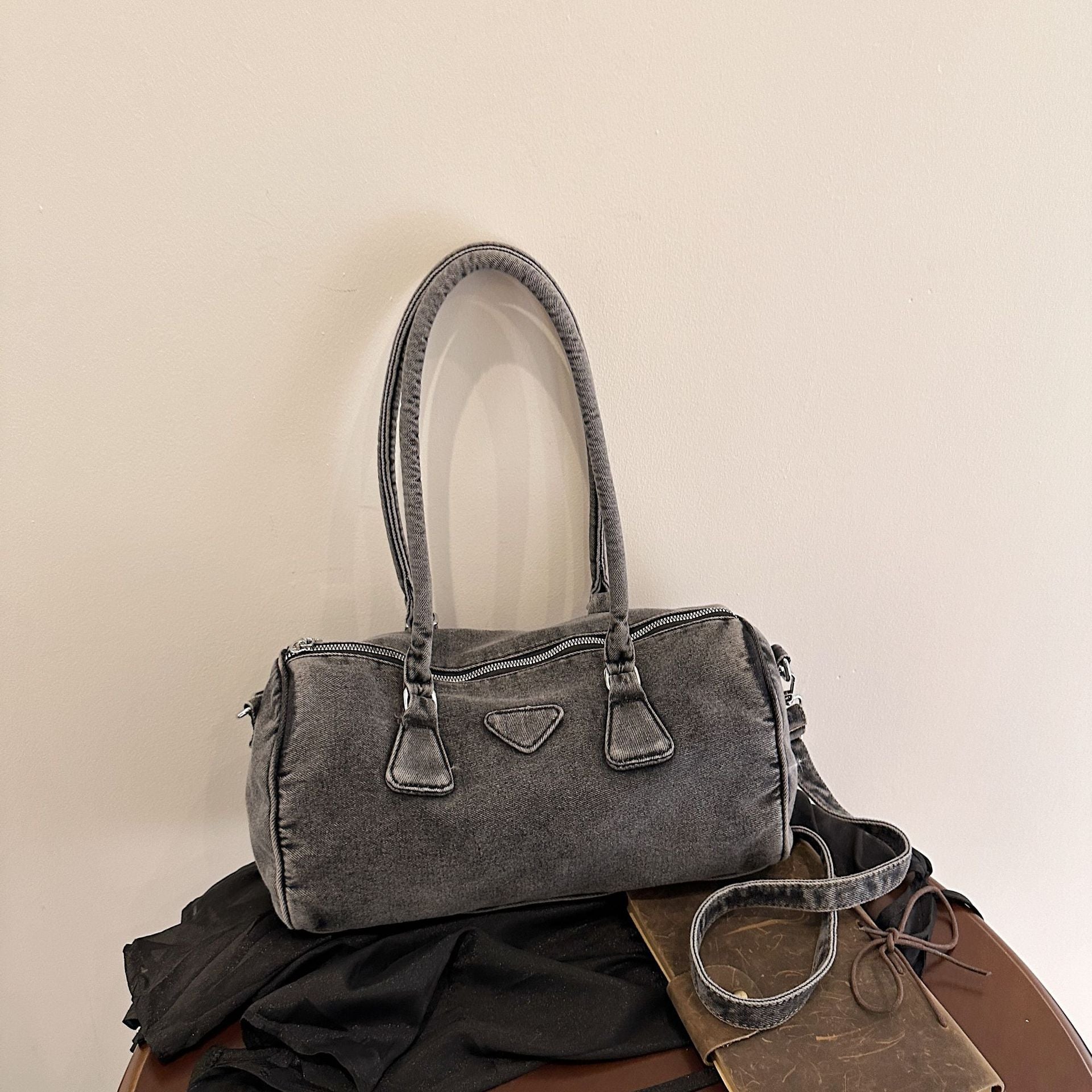 Versatile Women's Large-Capacity Denim Shoulder Bag