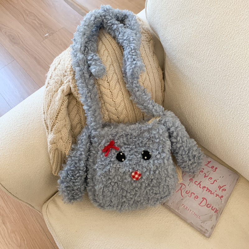 Cute Plush Puppy Shoulder Bag for Girls