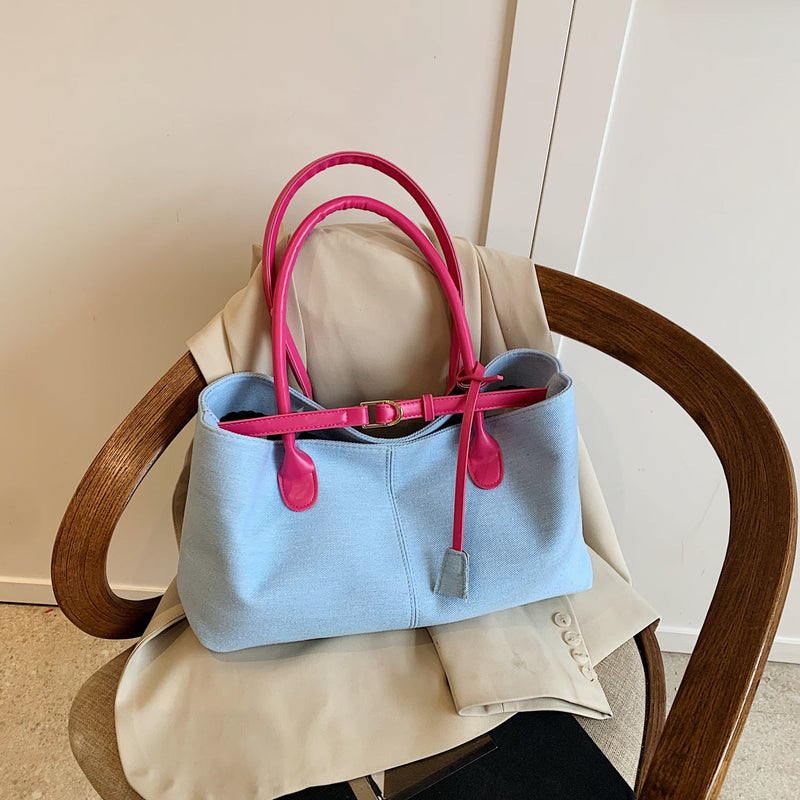 Denim Large-Capacity Tote Bag Women's Shoulder Handbag