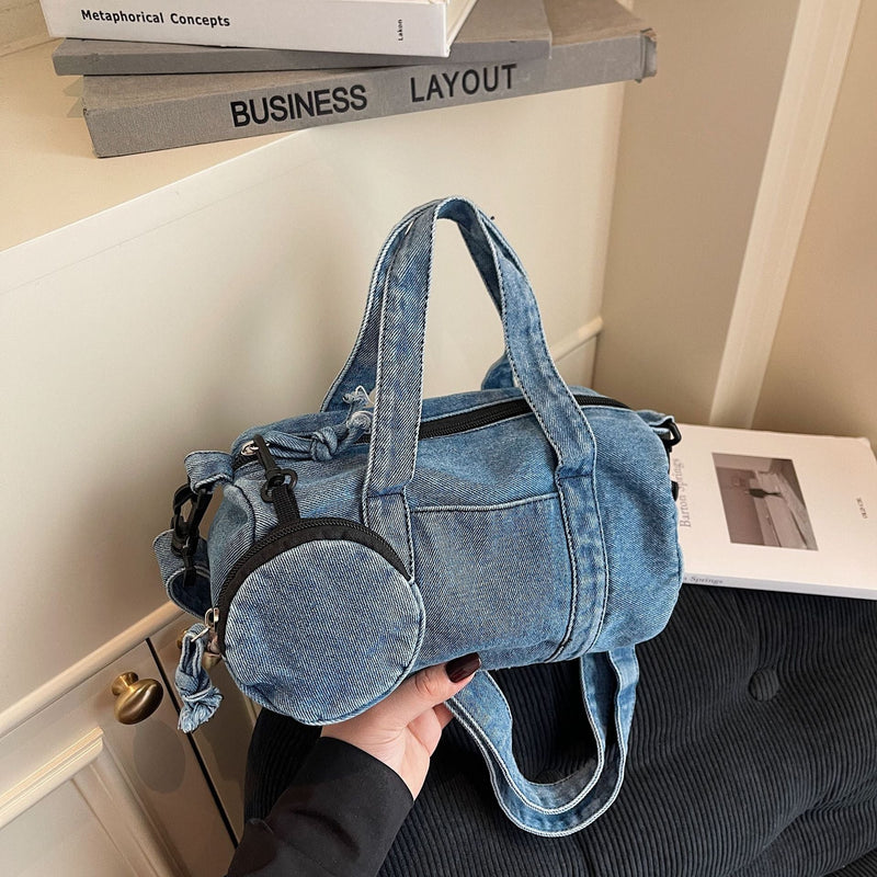 Denim Handbag Women's Shoulder Bag Casual Trendy Mother Bag