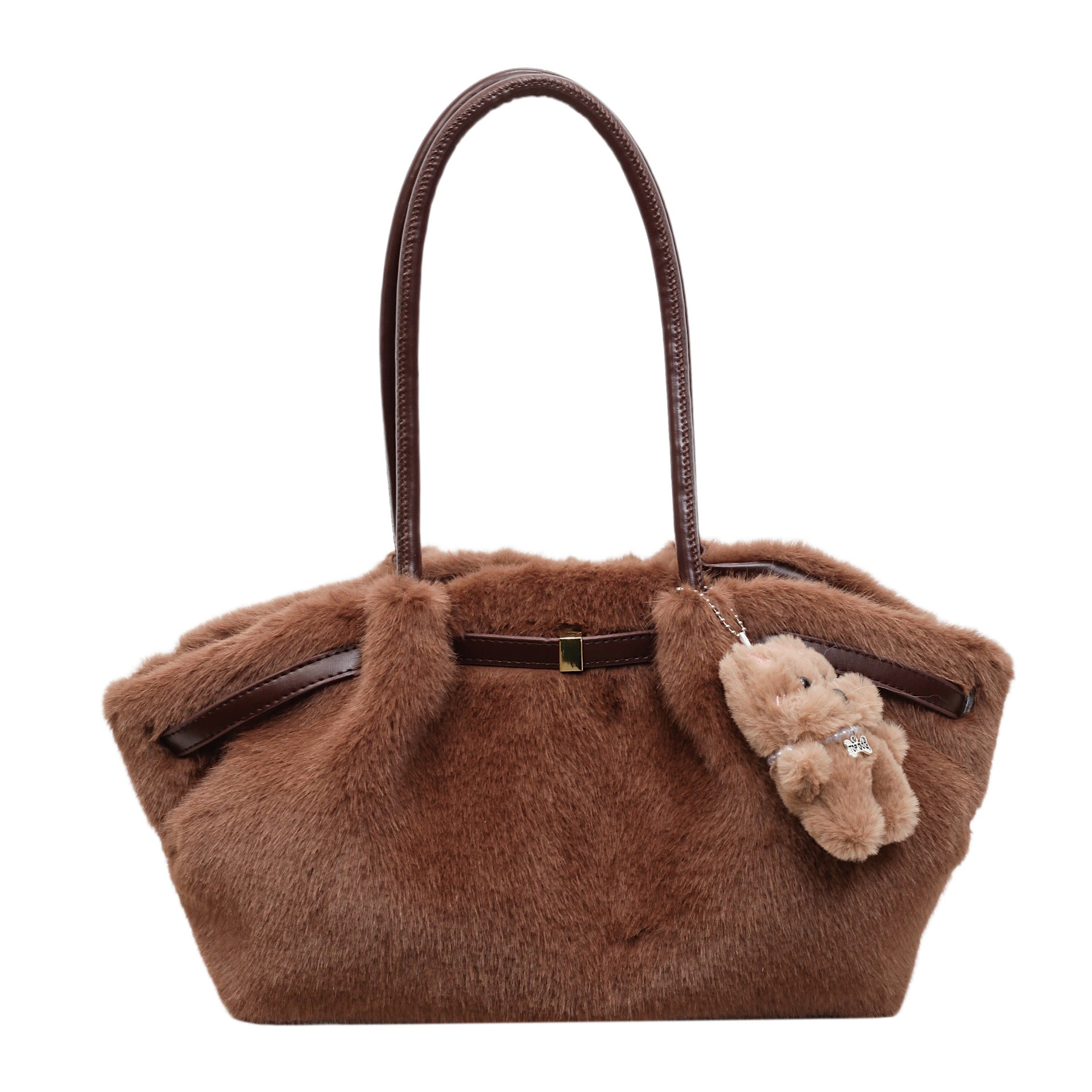 Demellier Plush Shoulder Bag Retro Fashion Large Capacity Tote