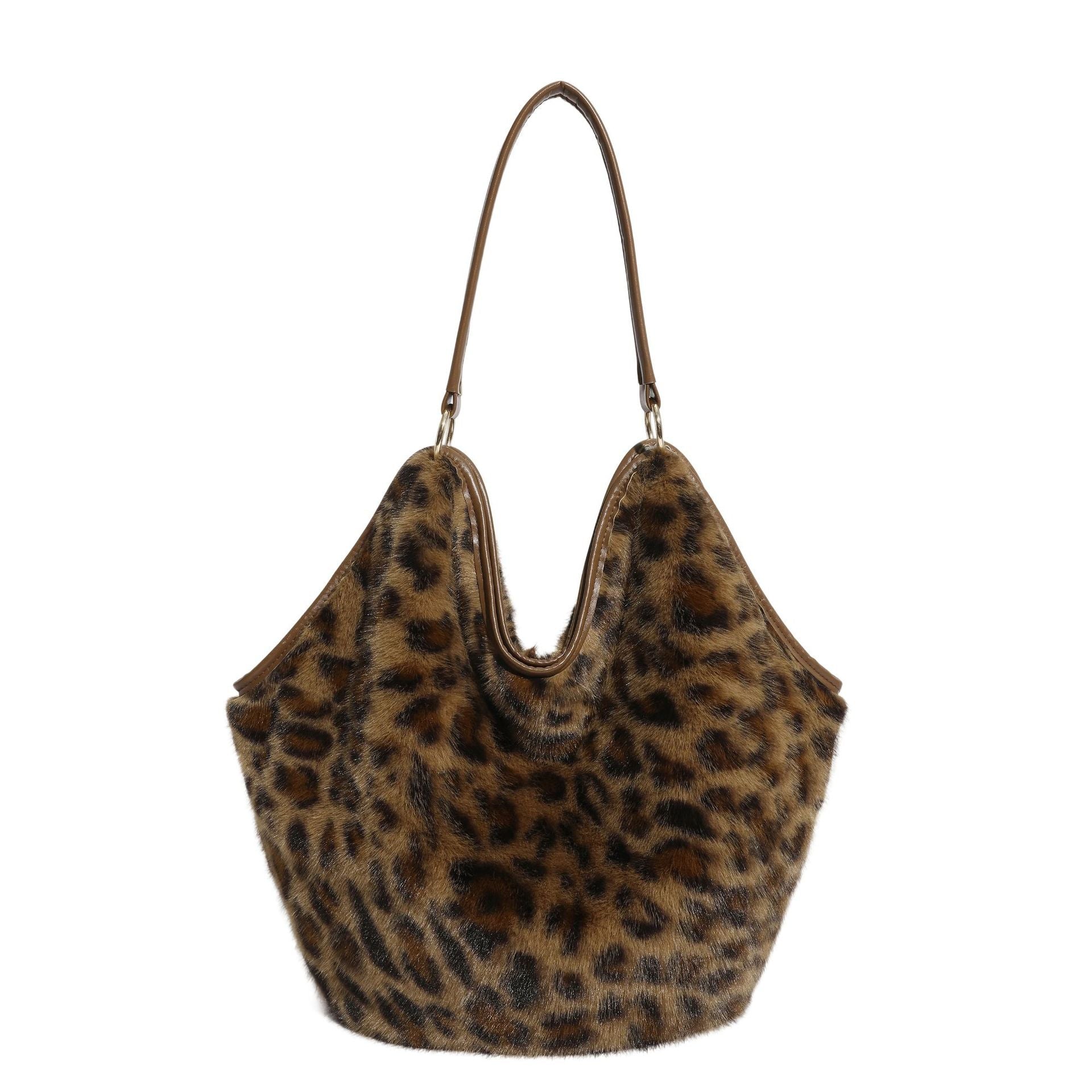 Leopard Print Tote Bag Personalized Multi-Functional Shoulder Bag