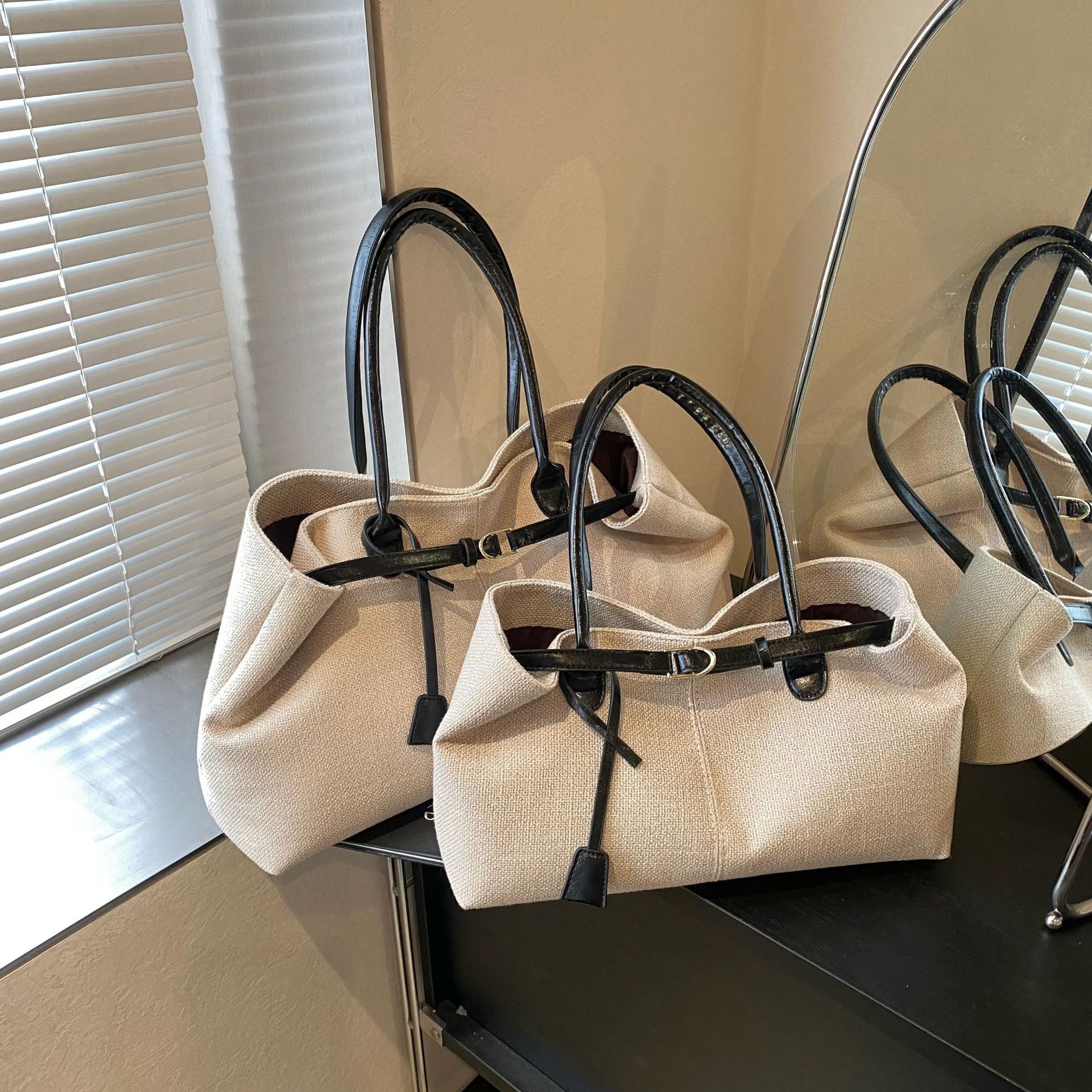 Vintage Denim Large Capacity Tote Bag for Women
