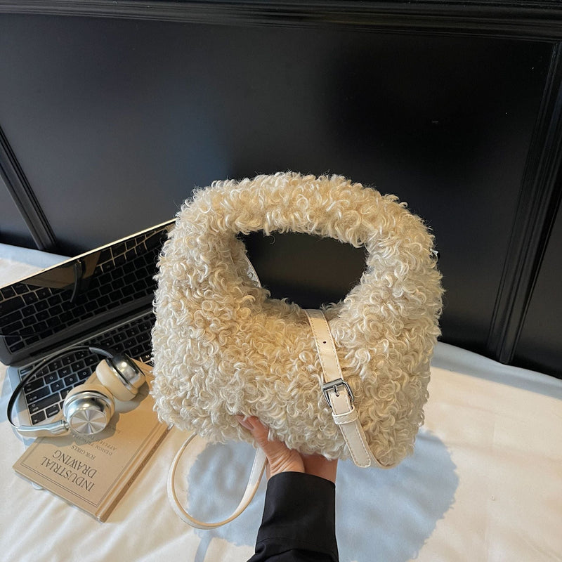 Cute Plush Shoulder Bag Fashion Trend Commuter Messenger
