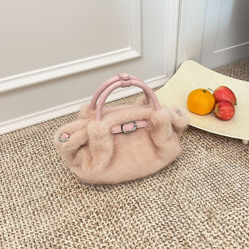 Cute Solid Color Pleated Vegetable Basket Bag for Women