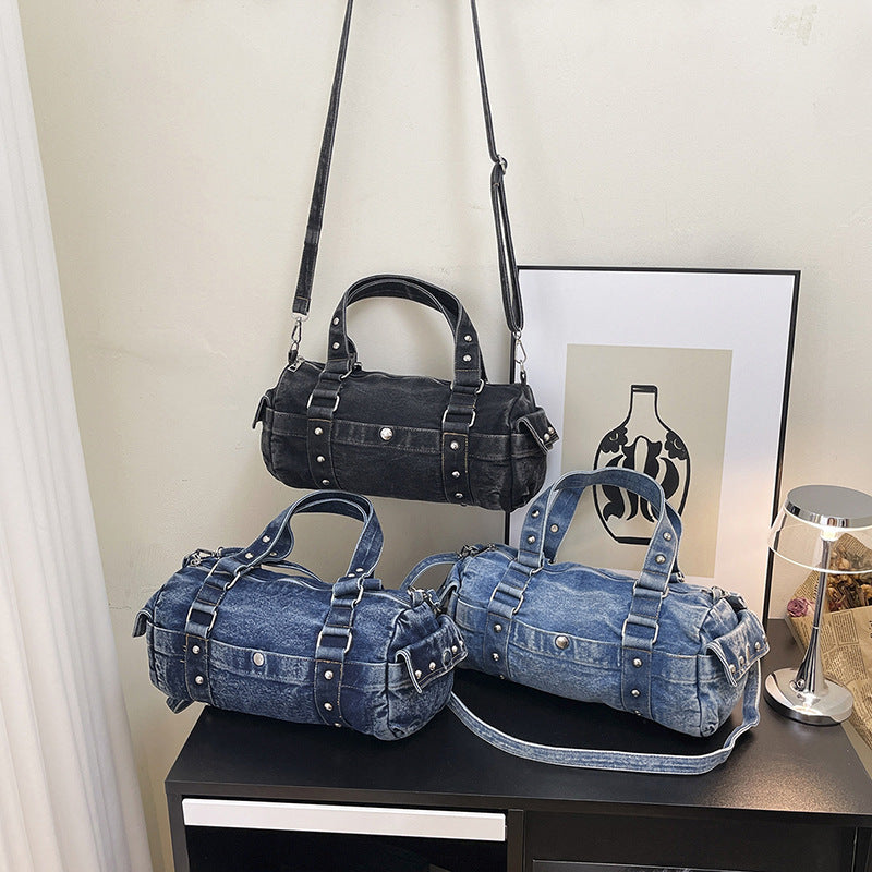 Denim Armpit Bag Large Capacity Travel Casual Messenger Bag