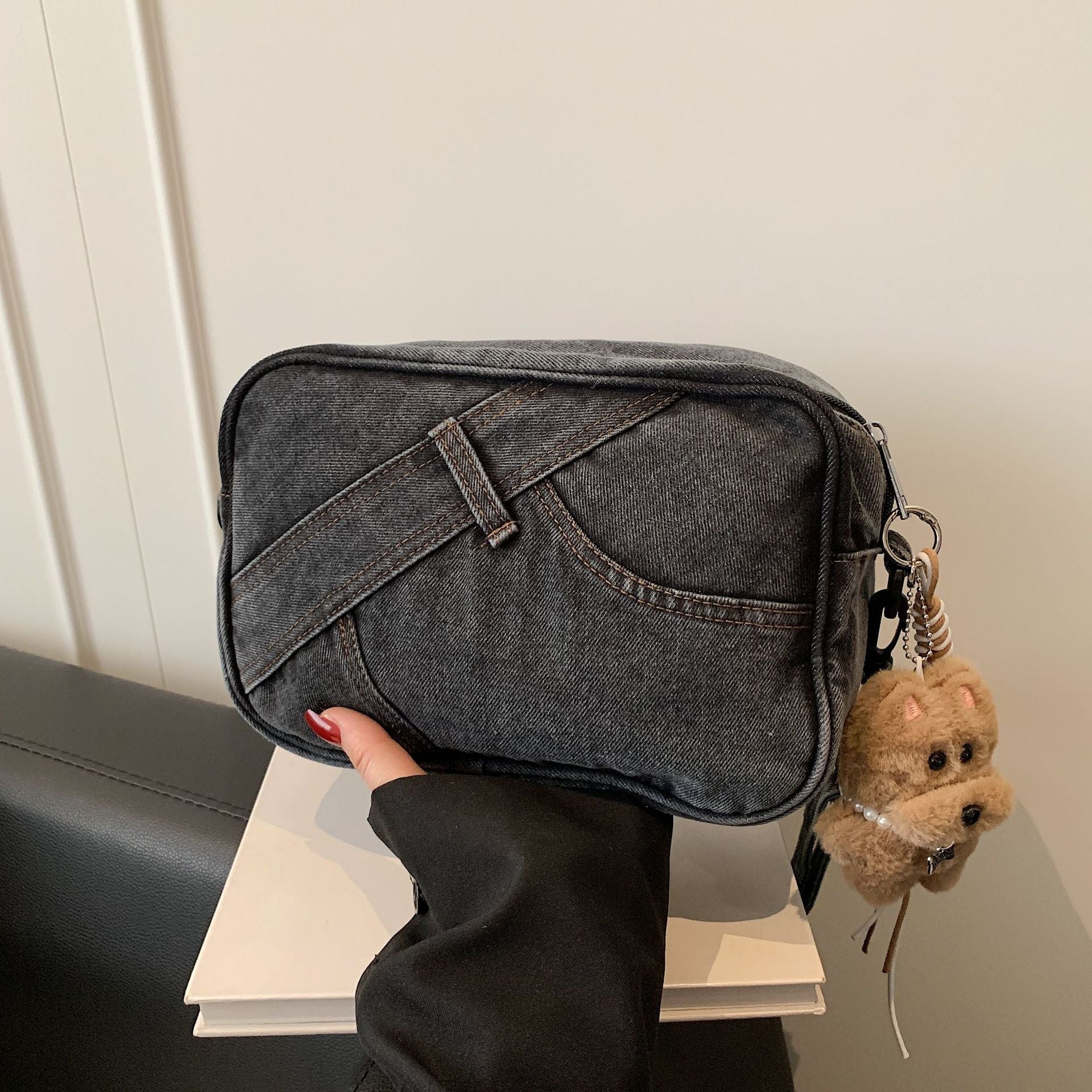 Denim Small Square Bag Versatile Shoulder Messenger Bag
