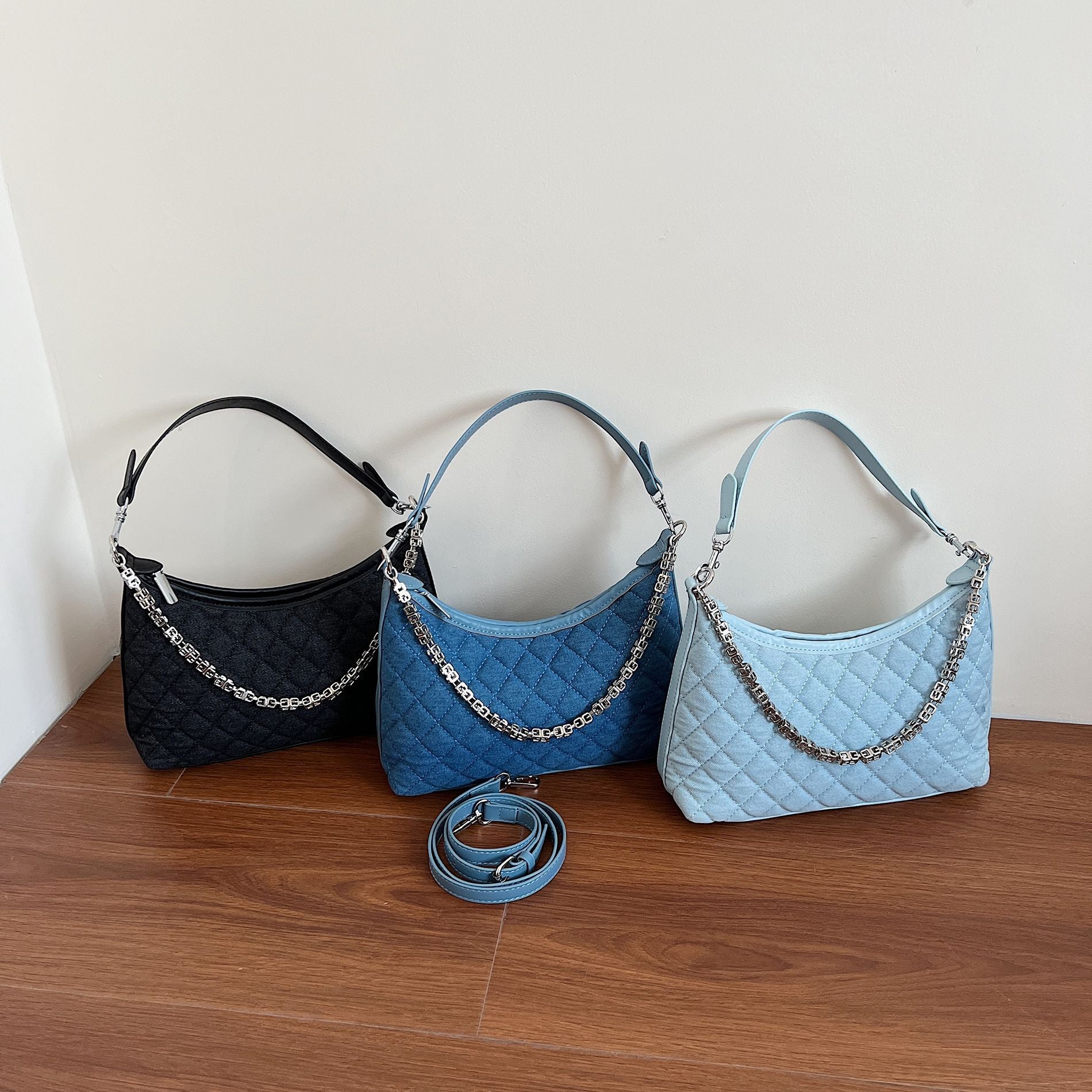 Denim Rhombus Shoulder Bag Large Capacity Crossbody Women's Bag