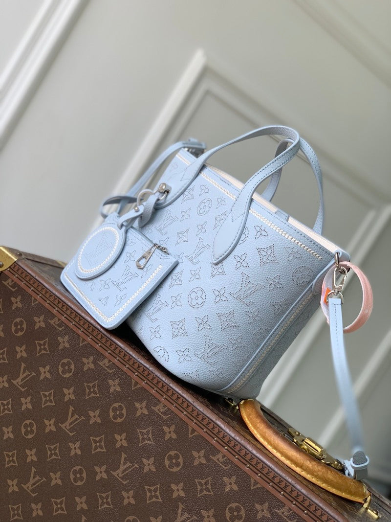 M29375 Blue Perforated Small Tote Bag