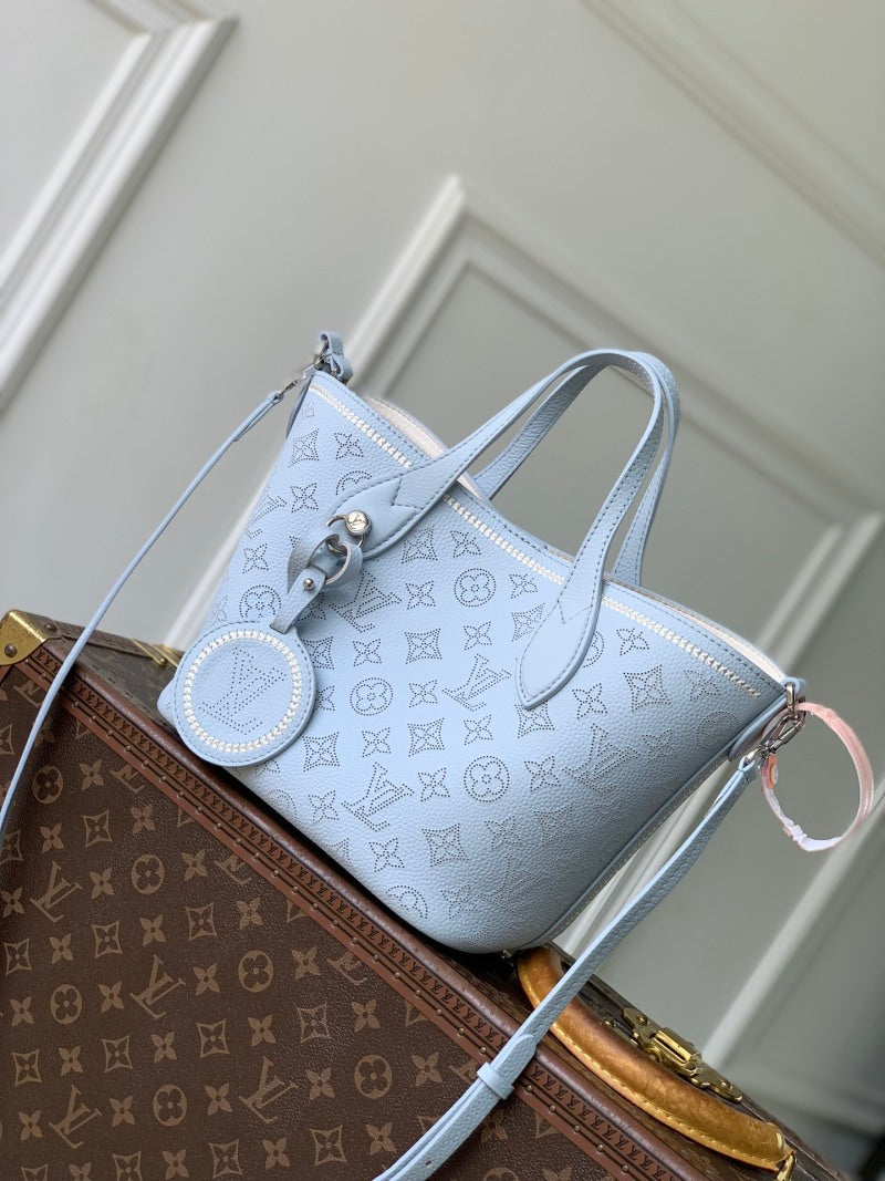 M29375 Blue Perforated Small Tote Bag