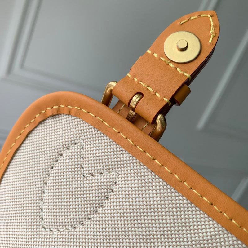 M2A647 Mini Monogram Denim Satchel Crossbody Bag